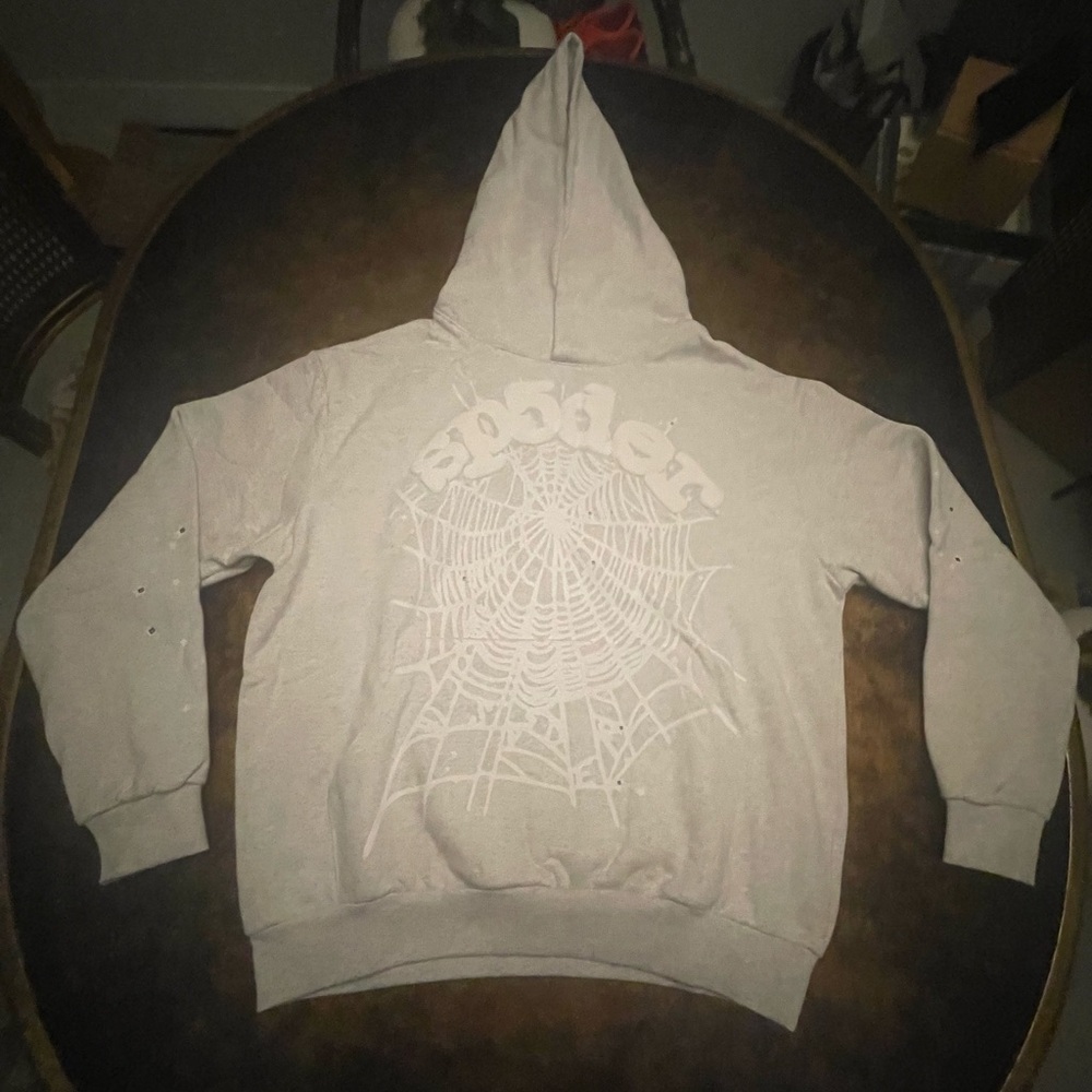 OG Gray Sp5der Hoodie Size M